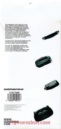 Gizmondo Car Cradle  Box Back 200px